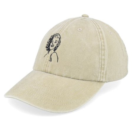 Scenes - Beige unconstructed Keps - Marilyn Monroe Vintage Washed Stone Dad Cap @ Hatstore