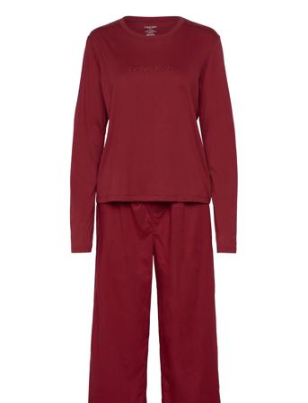 Calvin Klein L/S Sleep Set Burgundy