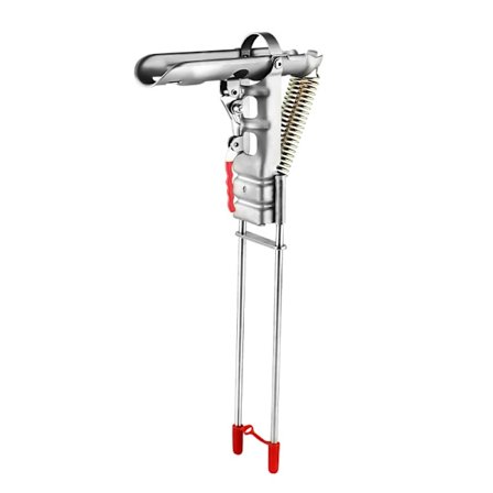 Fiske stang holder, automatisk rustfritt stål dobbel fjær sammenleggbar fiskestang holder, stang stativ