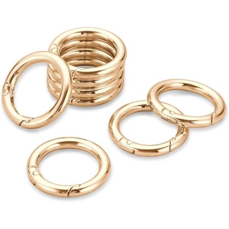 Nøgleringsklemme, 1 tomme nøgleringsringe, 10-pak rund karabinhage til nøgler, spænder, tasker, håndtasker - Nøgleringskroge Udskift