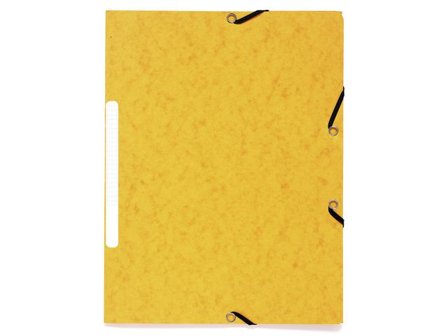 EXACOMPTA Gummibandsmapp 3-klaff A4 gul - Lyreco - Kontorsmaterial - Mappar och plastfickor - Gummibandsmappar 3-klaff - Kartong
