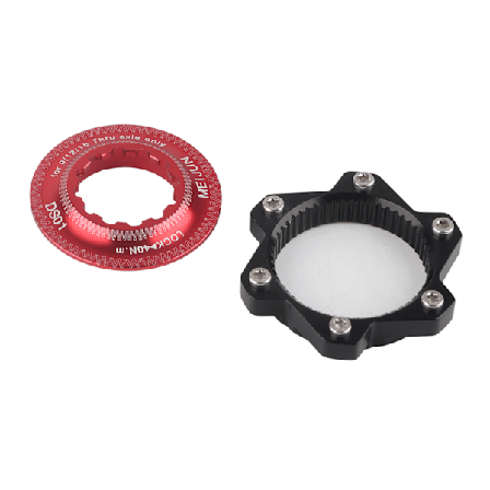 Bremsesenterlås Sykkel 6 Bolter Skivebrems Rotor Adapter Sett Sykkel Aluminium Legering Tilbehør (Rødsvart)