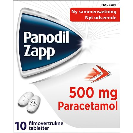 Panodil Zapp 500 mg - 10 stk, Medicin & Pleje, Håndkøbsmedicin, Smerter