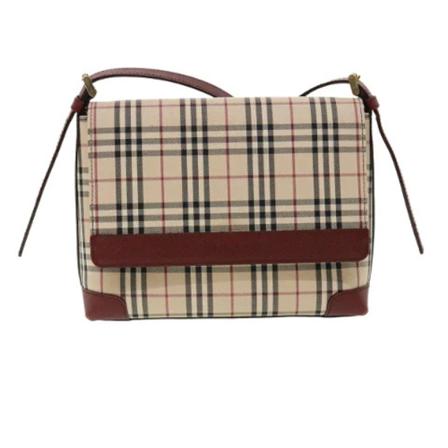 Burberry Vintage, Pre-owned Canvas shoulder-bags Beige, Dames, Maat:ONE Size,leer