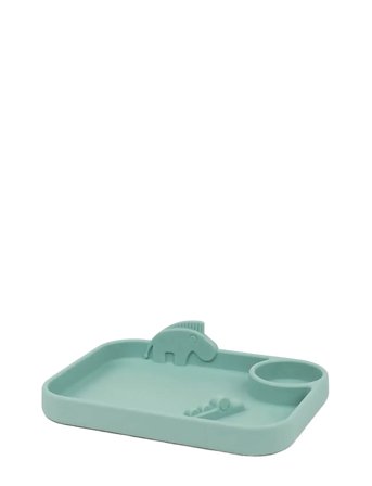 Done by Deer | Peekaboo Compartment Plate Deer Friends Blue | 21.5X 16X 5CM