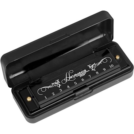 Bluesmunnspill, Diatonisk bluesmunnspill i C-dur, 10 hull 20 toner bluesharpe (rose-rød) svart black