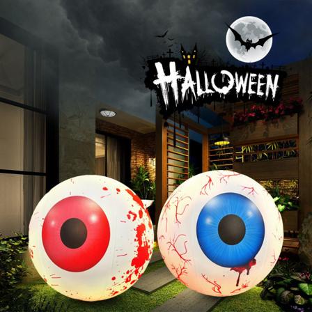 2st Led-ljusande Ögonglob Uppblåsbar Halloween-dekor