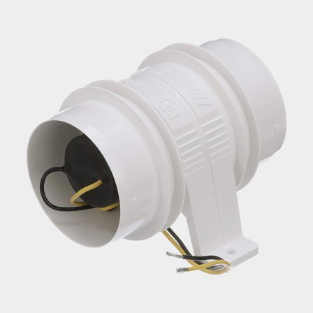 Motorraumlüfter Attwood Turbo 3000 Series, 12 V, inline, Ø75 mm (3") - Ø75 mm (3"), 4.1 m³/Minute - Boot