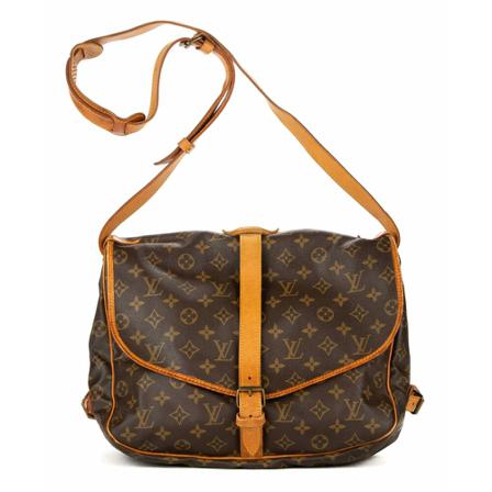 Louis Vuitton Vintage, Pre-owned Shoulder Bags Bruin, Dames, Maat:ONE Size,Canvas