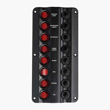 Strömbrytarpanel 8 strömbrytare