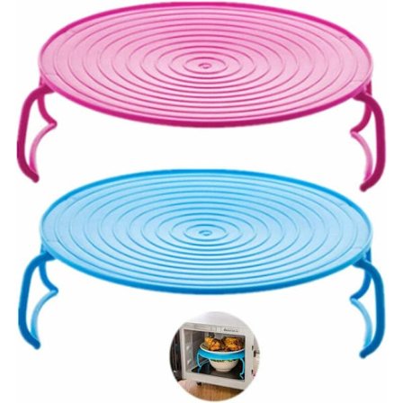 2 kpl mikroaaltouunin telinealusta, muovinen monitoiminen lautapidike, M