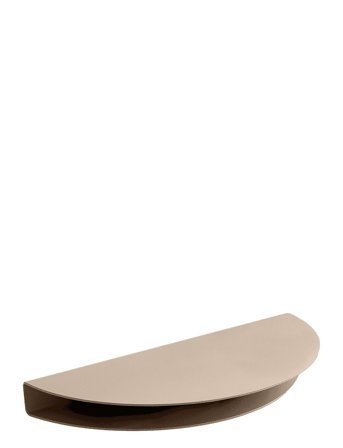 MOEBE Half Moon Shelf, Warm Grey, Small - Grey - L:24CM