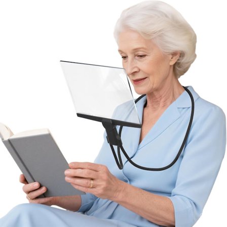 Stor Blu-ray high-definition lup til skrivebord, halsmonteret og håndholdt læselup med fleksibel rem, håndfri