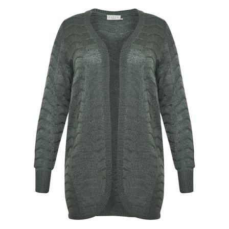 Kaffe Curve KCemana Knit Cardigan Grøn, Dame Cardigans