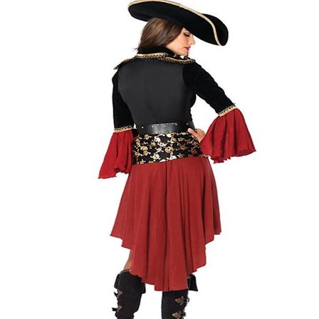 Halloween-tilbud Kvinnelig Skallepiratkostyme Klassiske Piratkostymer For Kvinner Cosplay Halloween Piratkostyme -a Rød Xl Rød【mo】
