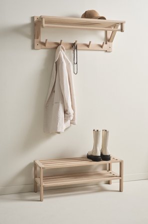Jotex - Sett Med Skohylle Og Hattehylle Hvitsåpet eik - SKÄRHAMN - Kjøp Skohylle hos Jotex
