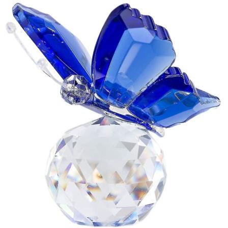 Krystal Flyvende Sommerfugl Med Kuglebase Figur Kunstglas Samling Ornament Statue Dyr Papirvægt