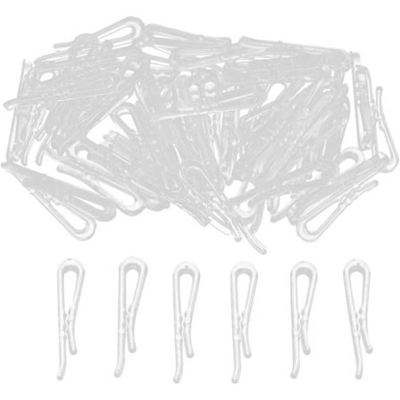 100 st Klädklämmor Plastklämmor Vita Skjortklämmor