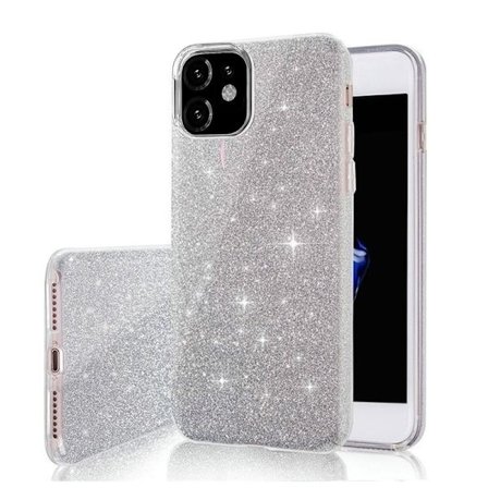 iPhone 16 Pro - Glitter 3in1 Elegant Mjuk Skal Silver