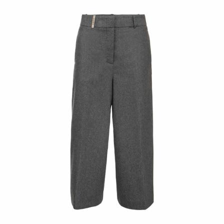 Peserico, Wide trousers Grijs, Dames, Maat:S