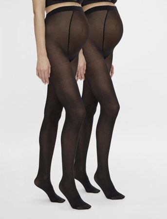 Mamalicious Mlsabine Pantyhose 50Den 2-P Noos - Black - L/XL