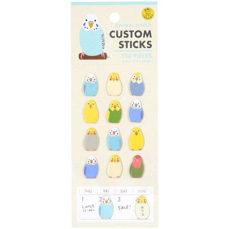 Stickers Parakeet Pack of 120