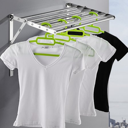 Veggmontert klesstativ, tørkestativ for klær, uttrekkbar