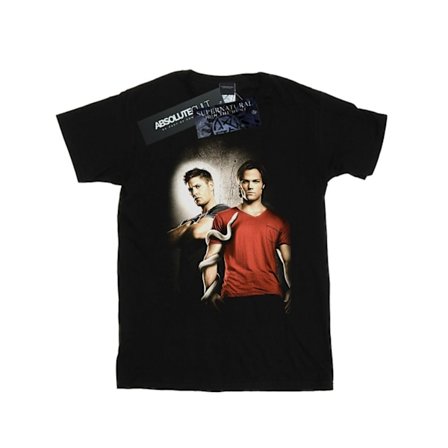 Supernatural Dam/Damer Himmel Och Helvete Bomull Boyfriend T-Shirt XXL Svart