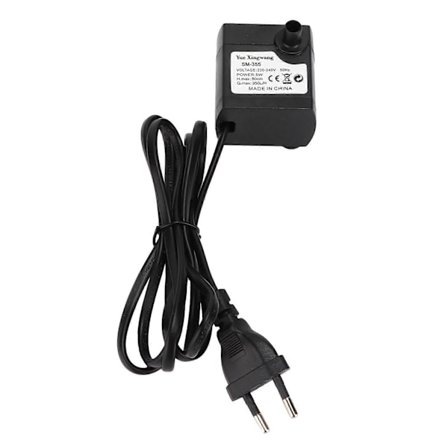 Liten Senkbar Pumpe, Stille og Holdbar, Fontenepumpe for Fisk, Senkbar Pumpe 5W (EU-kontakt 220V)