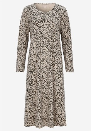 Cellbes of Sweden - Mönstrat, långt nattlinne - beige / leopard - för damer - 50/52