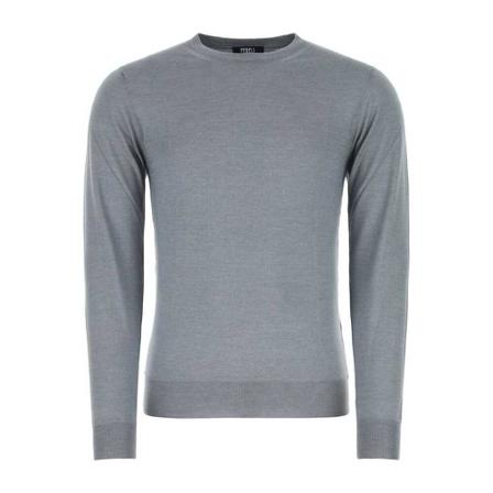 Fedeli, Round-neck Knitwear Grijs, Heren, Maat:L