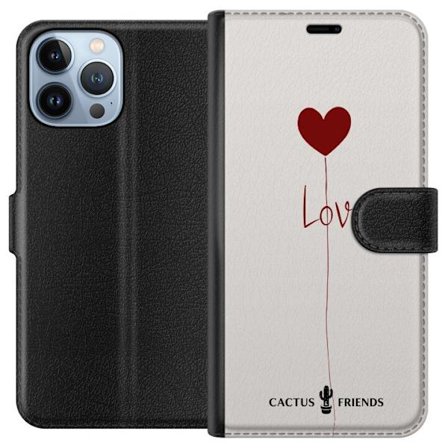 Yhteensopiva Lompakkokotelo Apple Apple iPhone 13 Pro Max Cactus and Friends - Love Balloon Minimal