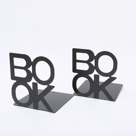 Kirjatuki Inscription Book - Metalli - Kirjainkuvio - Yksinkertainen - Kirjajärjestäjä toimistoon, työtilaan, kodin sisustukseen, lahja - Musta 140mm*