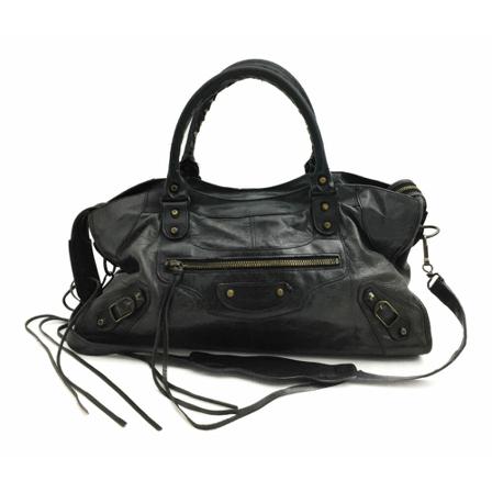 Balenciaga Vintage Pre-owned Shoulder Bags Sort, Dame Vintage Tasker, Størrelse: ONE Size