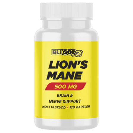Lion's Mane 500 mg – 120 kapsler