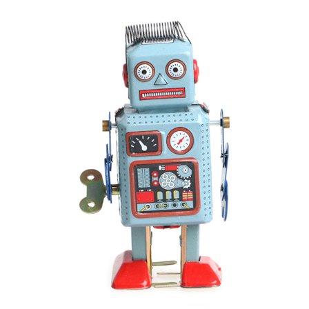 Vintage mekanisk urværk Wind Up Walking Robot Tin Toy Kids Gift Collection