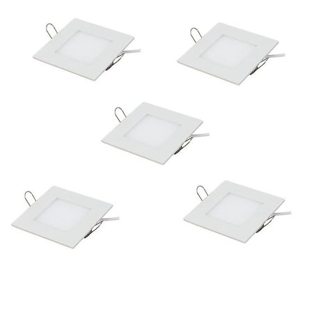 5 stk. 3 W 15 LED-perler Indbyggede LED-panellys Varmt Hvidt