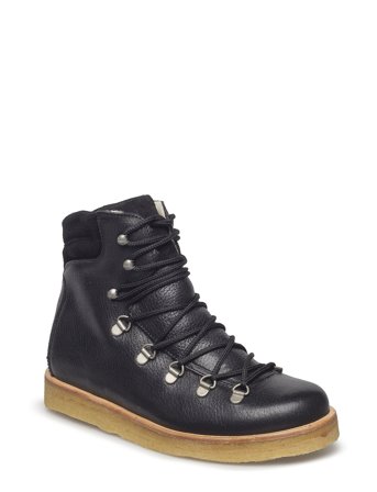 Boots - Flat - With Laces Black ANGULUS