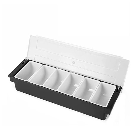 Opdelt frugtæske Krydderibeholder 6 GRIDS 6 GRIDS