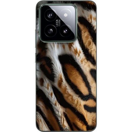Xiaomi 14 Gennemsigtig cover Tiger Mønster Dyr Safari Stribet