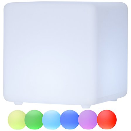 Star trading Utendørsdekor Twilights Kube 29 cm' - 'Hvit