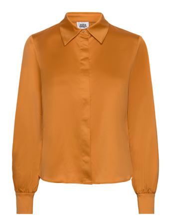 Shay Shirt Langermet Skjorte Brun Twist & Tango*Betinget Tilbud