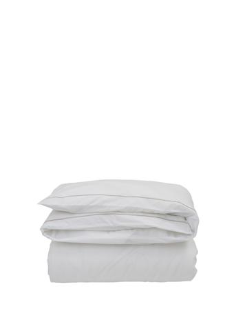 Hotel Percale White/Lt Beige Duvet Home Textiles Bedtextiles Duvet Covers Hvit Lexington Home