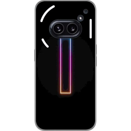 Kompatibel Mobilcover til Nothing Nothing Phone (2a) Minimalistisk neonbogstav I i regnbuefarver mod mørk baggrund