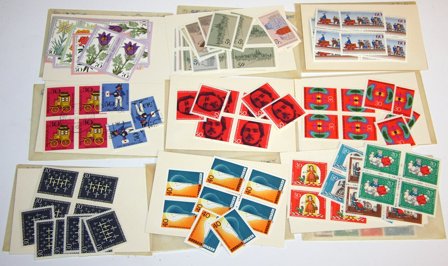 Vesttyskland - Lot med dubletter i 3 lagermapper og 283 poser