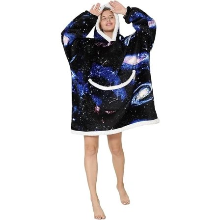 Oversized Hoodie, Unisex, Mjuk och Varm Sherpa Fleece Hoodie Filt