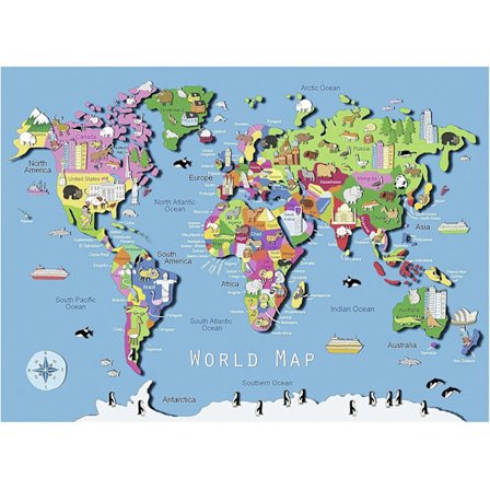 1000/500/300/120 kappaletta Maailmankartta Ominaiset palapelit aikuisille Kodinsisustuspelit Perhepalapelit Opetuslelut