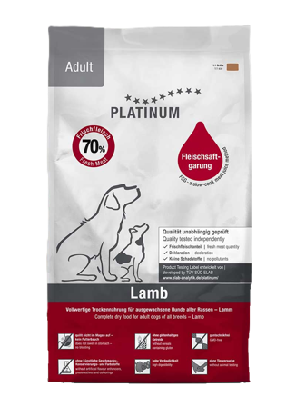 Platinum - Lam+Ris Adult 1,5 kg - Hund - Hundefôr & hundemat - Tørrfôr for hund - ZOO.no