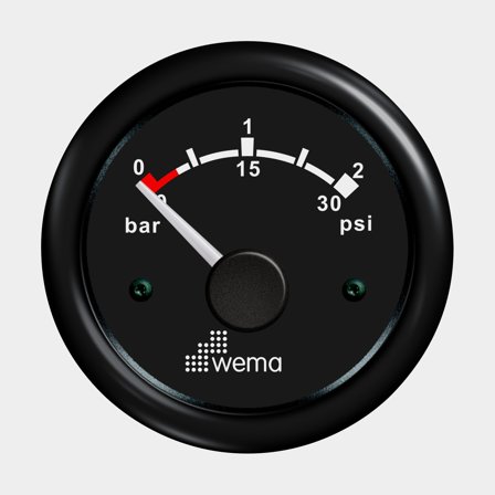 Turbotryck 2 bar svart