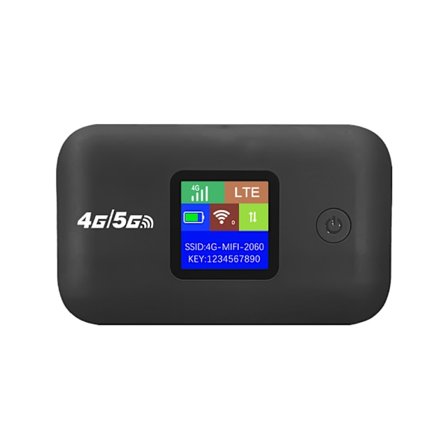 Sort Europæisk BIT 4G/5G WiFi Mobil Router 150Mbps Bærbar LTE Trådløs Router med SIM-kort Slot 3000mA MiFi Hotspot Modem